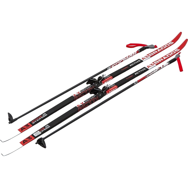 Изображение товара Лыжный комплект STC Step Brados Active A3 Red 180 см красный