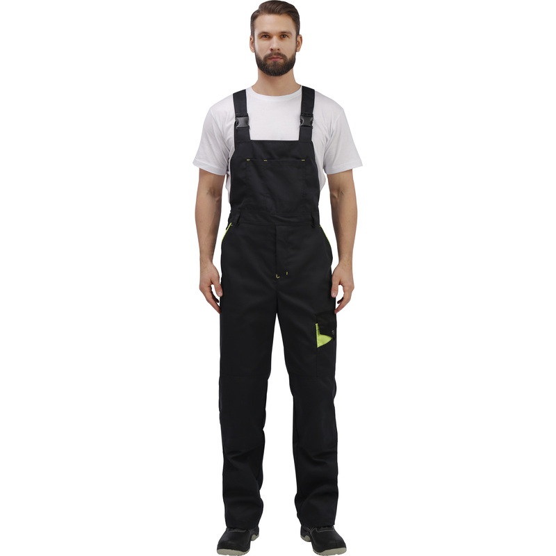 Изображение товара Полукомбинезон рабочий летний мужской л27-ПК серый/чёрный