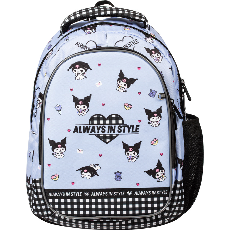 Изображение товара Школьный рюкзак Centrum Куроми 15 литров фиолетово-чёрный с вентиляцией и светоотражающими элемента