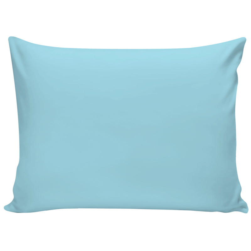 Изображение товара Наволочка на молнии 50x70 см трикотаж 125 г/кв.м голубая (2 штуки в упаковке)