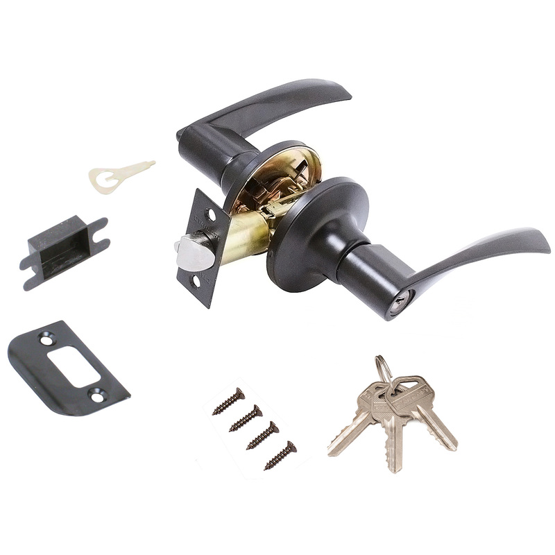 Изображение товара Защелка нажимная Стандарт 8901 ET BL черная для межкомнатных дверей