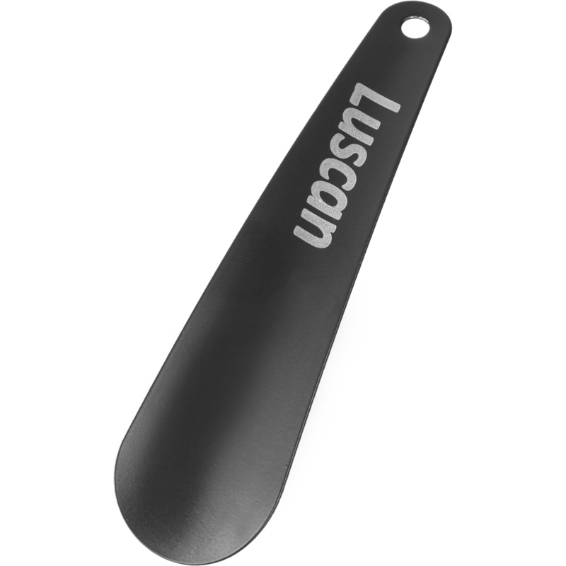 Изображение товара Ложка для обуви Luscan металлическая 16 см черная удобный рожок для обуви