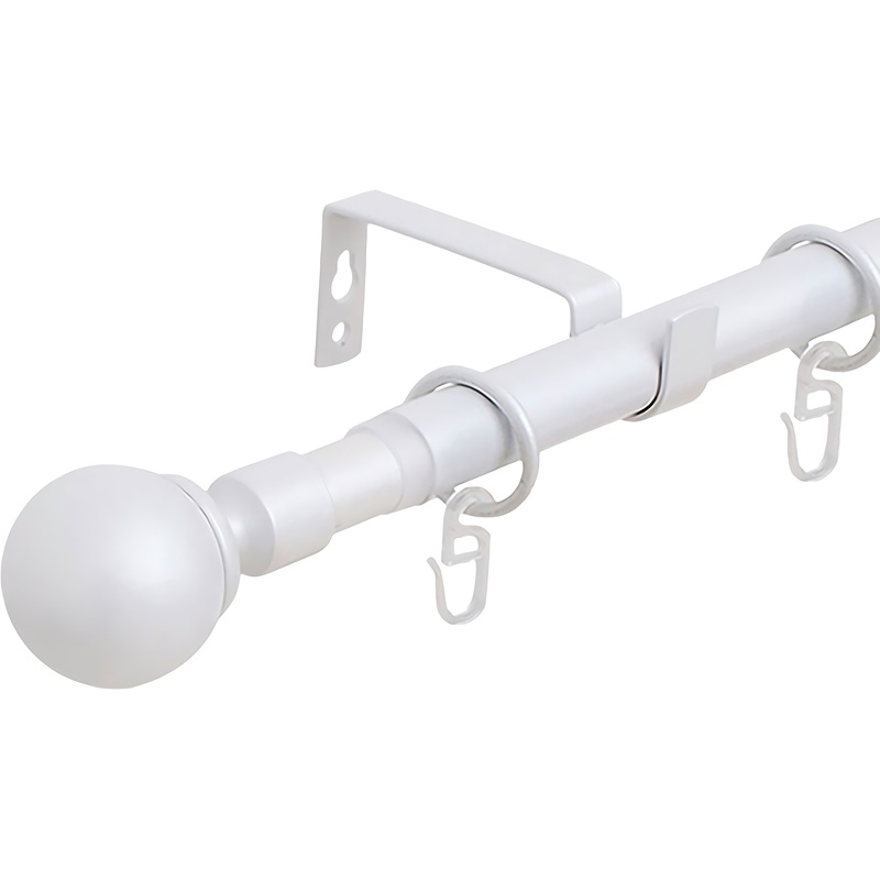 Изображение товара Карниз для штор однорядный Классика телескопический жемчуг (160-320 см)