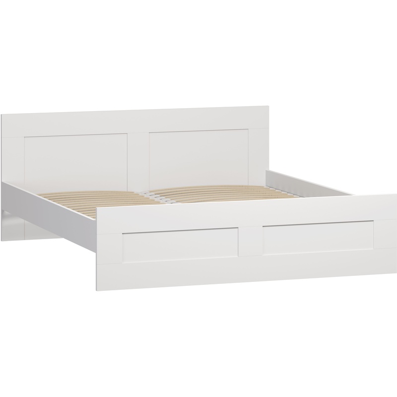 Изображение товара Кровать двуспальная Сириус белая с ортопедическим основанием 1800x2000 мм