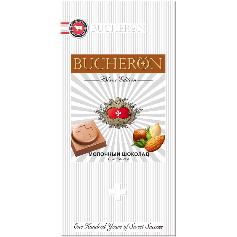 Изображение товара Шоколад Bucheron Blanc Edition молочный с орехами 85 г Изображение товара Шоколад Bucheron Blanc Edition молочный с орехами 85 г