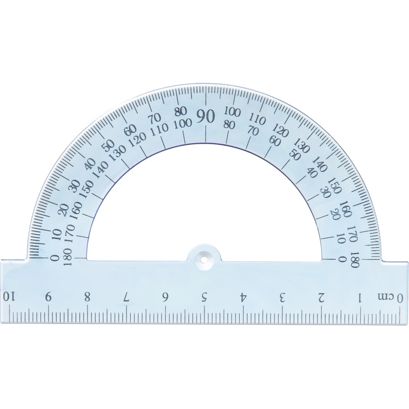 Изображение товара Транспортир Комус Класс (№1 School) 180 градусов 10 см пластиковый синий