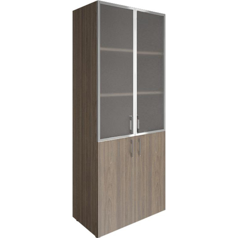 Изображение товара Шкаф для документов Yalta со стеклом вяз благородный 800х450х1987 мм