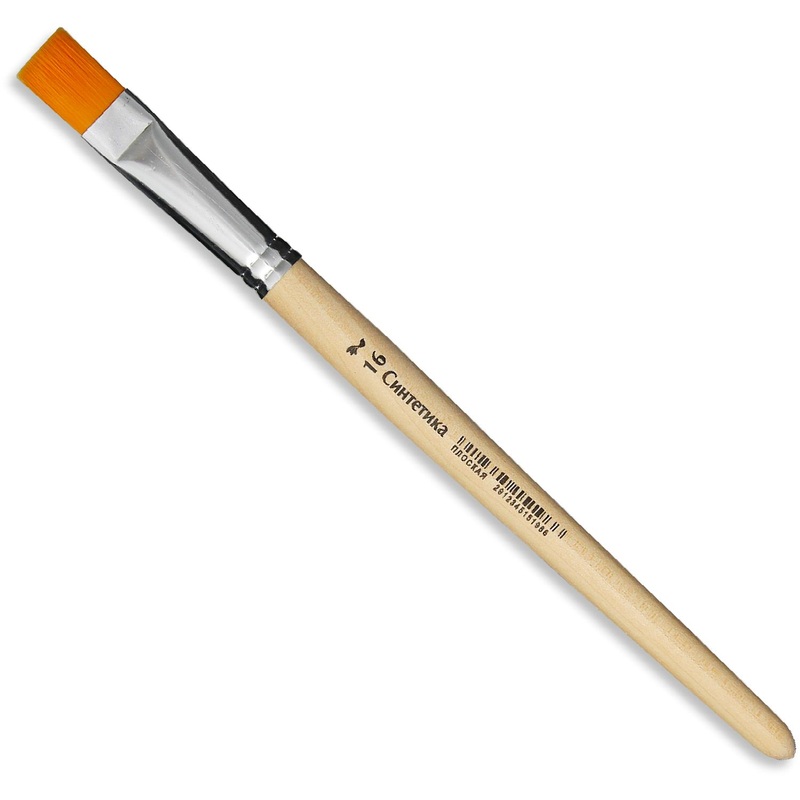 Изображение товара Кисть Комус Класс (№1 School) плоская синтетика №16