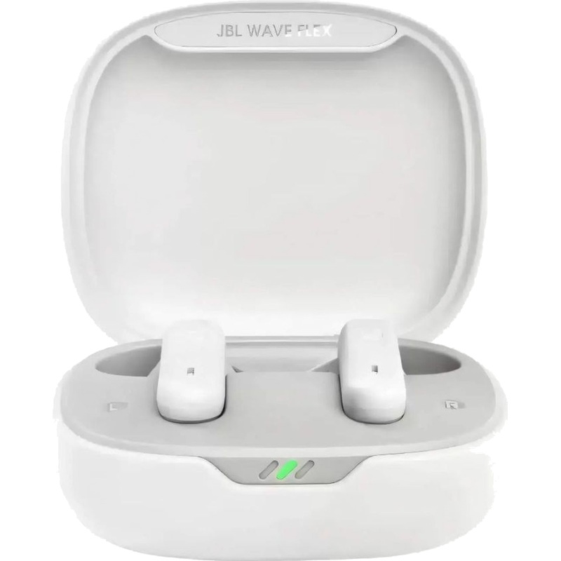 Изображение товара Беспроводные наушники JBL Wave Flex JBLWFLEXWHT белые с микрофоном и зарядным чехлом