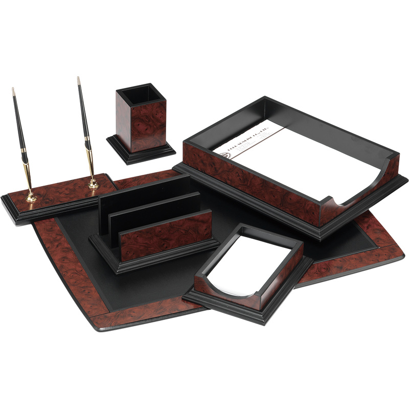 Изображение товара Настольный набор FN6DX-1 из дерева красного дерева и черного цвета