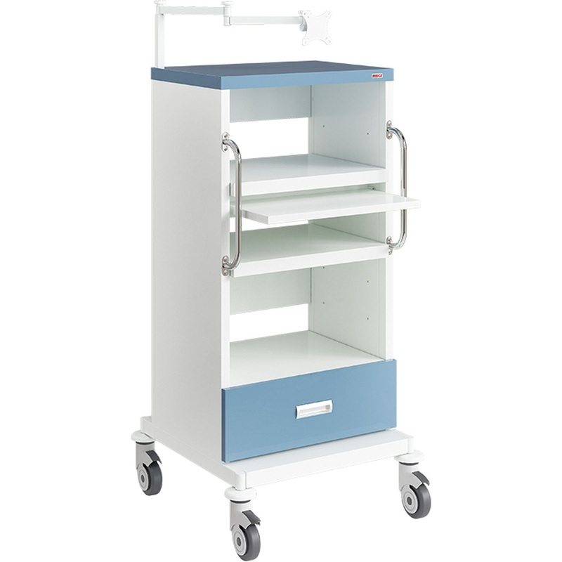 Изображение товара Тумба медицинская для аппаратуры Megi МСК-861.02 (700х700х1470 мм)