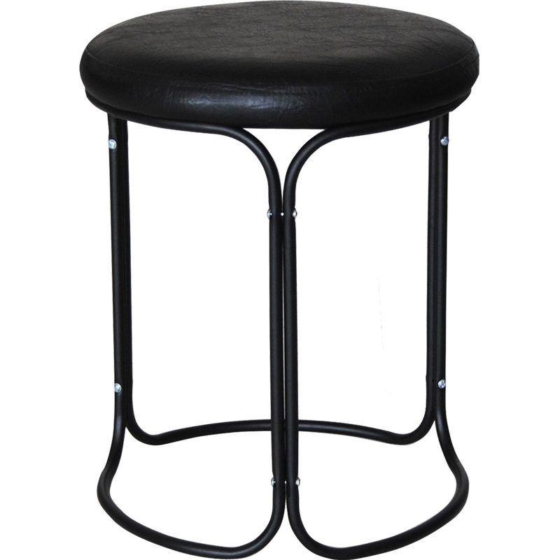 Изображение товара Табурет Табор черный из искусственной кожи и металла для домашнего использования