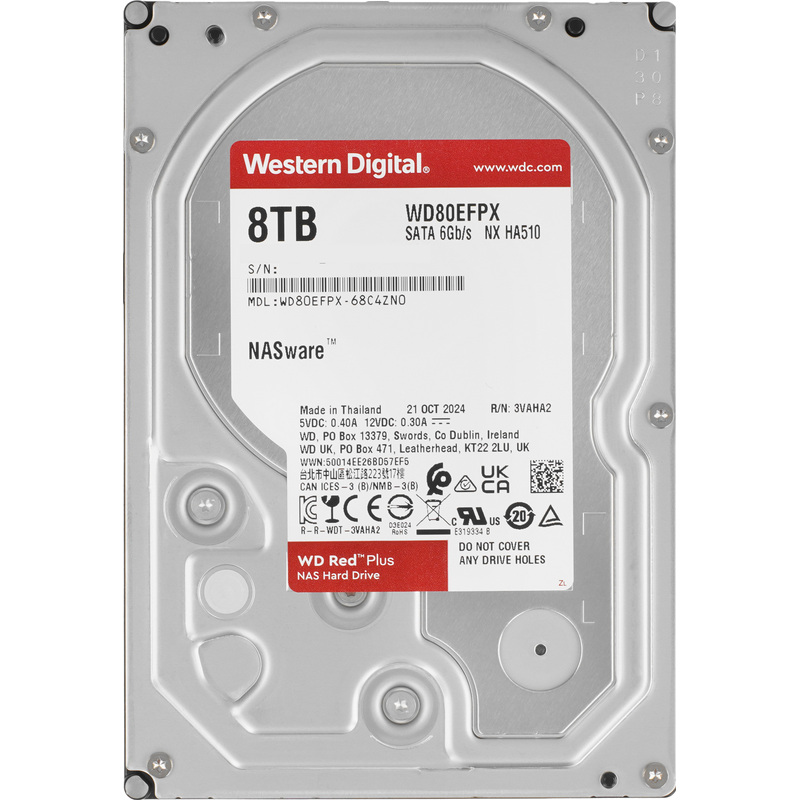 Изображение товара Жесткий диск Western Digital WD80EFPX 8 ТБ SATA 3.5 дюйма
