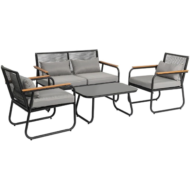 Изображение товара Набор мебели Амелия GS012 для улицы и интерьера 1 стол 2 кресла 1 диван