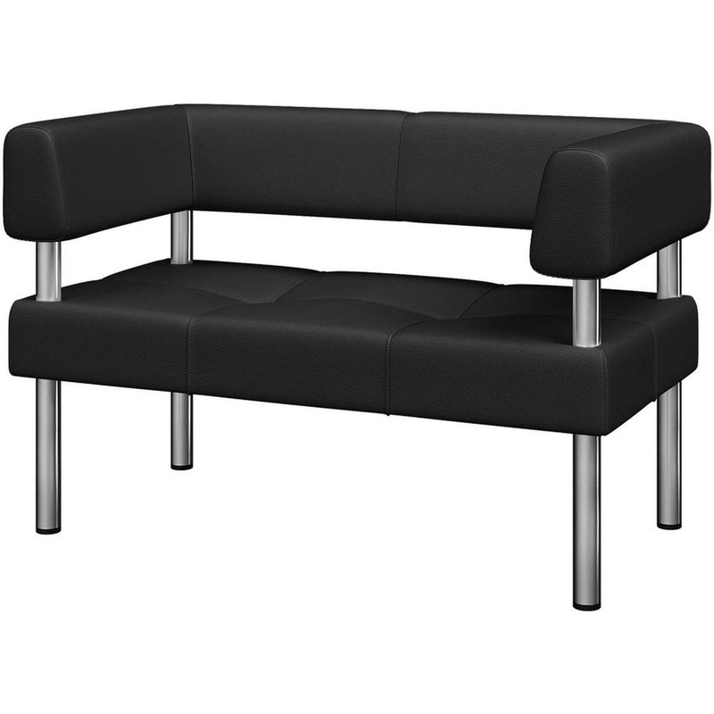 Изображение товара Диван двухместный Balance Bu2-2 черный из искусственной кожи