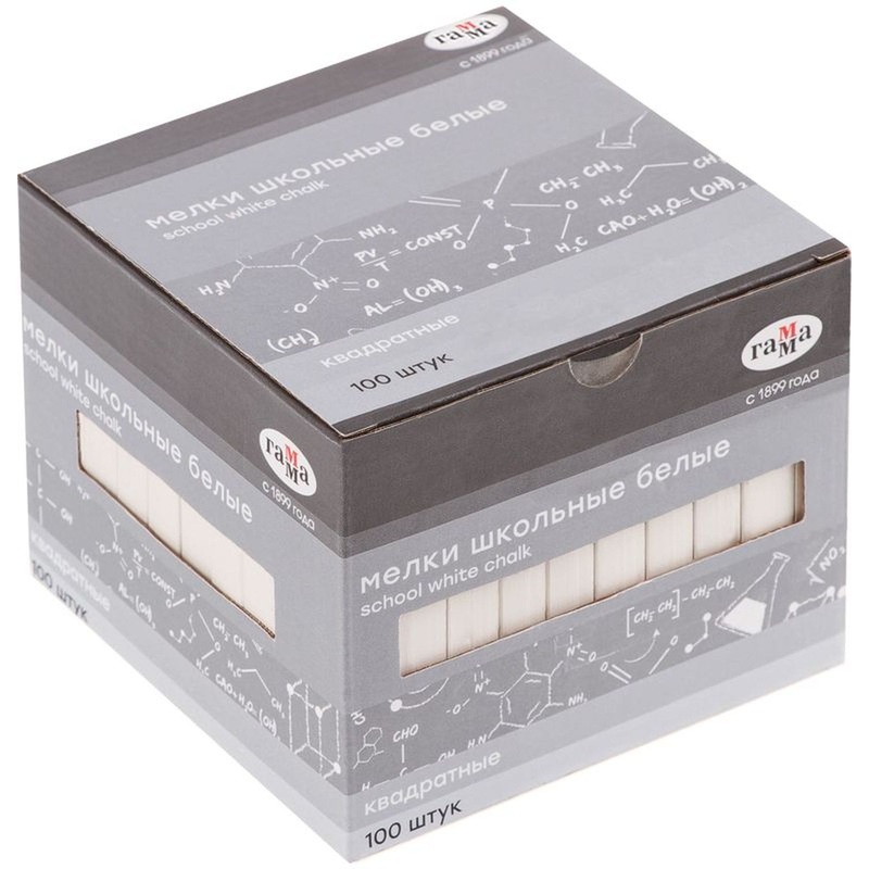 Изображение товара Мел школьный белый Гамма (100 штук в упаковке)