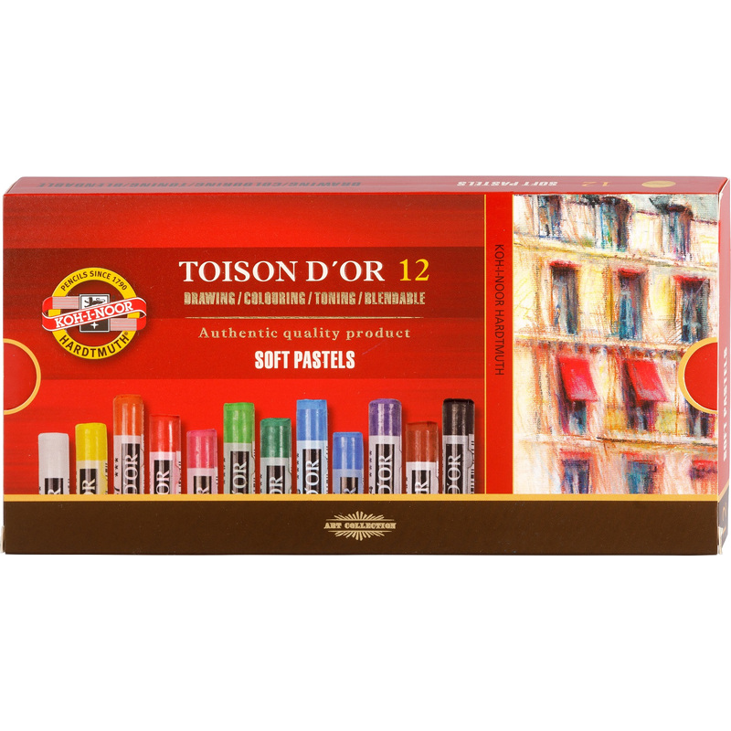 Изображение товара Пастель сухая Koh-i-Noor Toison D'or Soft 8512 круглая 12 цветов