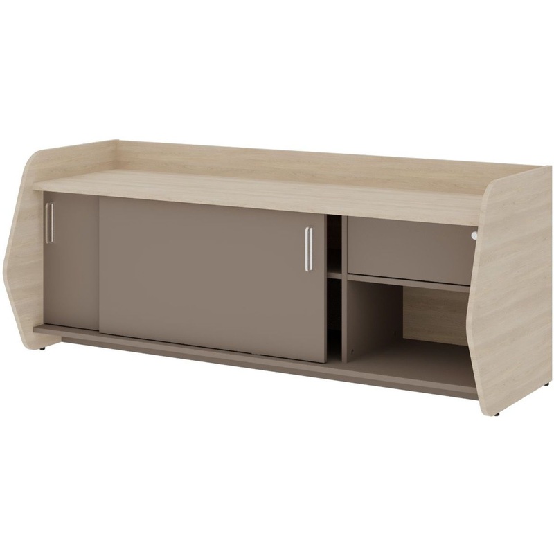 Изображение товара Тумба опорная для столов Fregat Easy to lead 129Т005 с замком (дуб скандинавский/базальт, 1600х603х652 мм, 1 ящик)