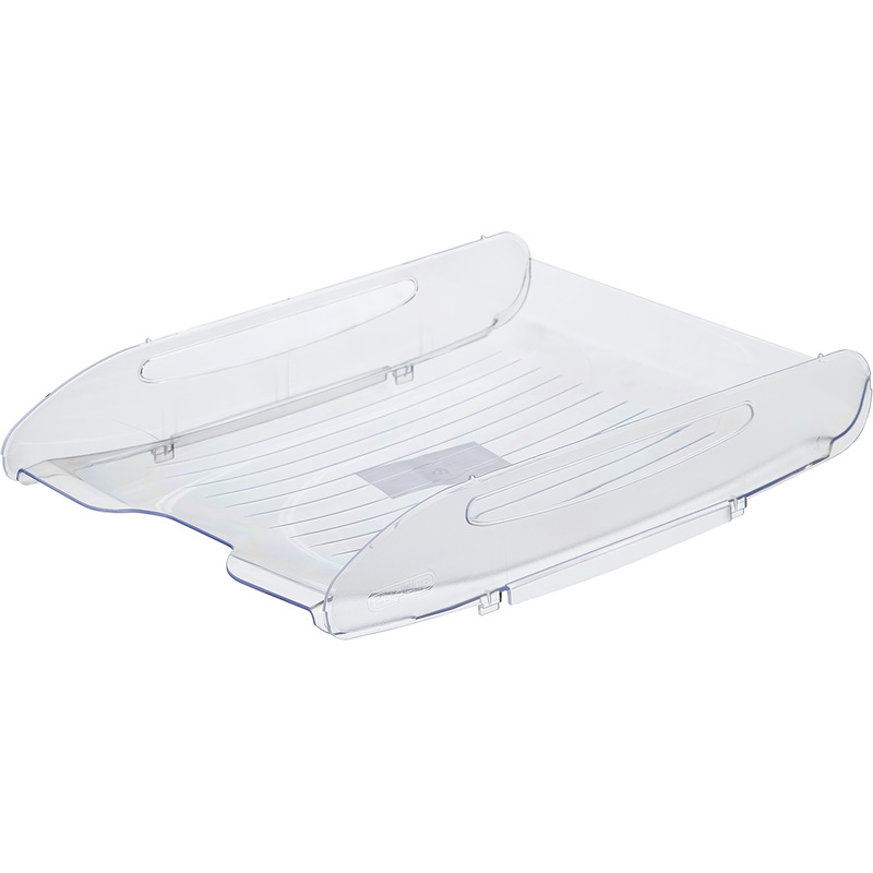 Изображение товара Лоток горизонтальный для бумаг Attache Элегант пластиковый серый A4