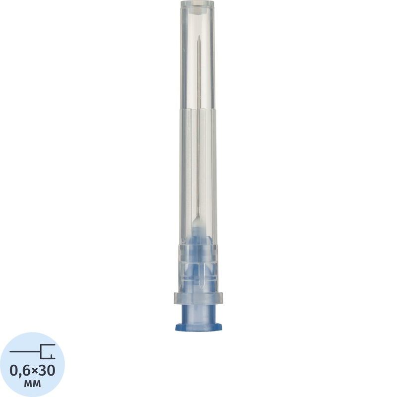 Изображение товара Игла инъекционная 23G 0.6х30 мм 100 штук стерильные для шприцов