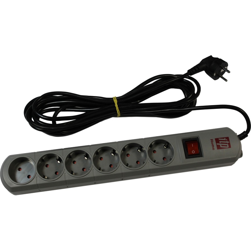 Изображение товара Сетевой фильтр ITP Home на 6 розеток и 3 метра шнура с защитой