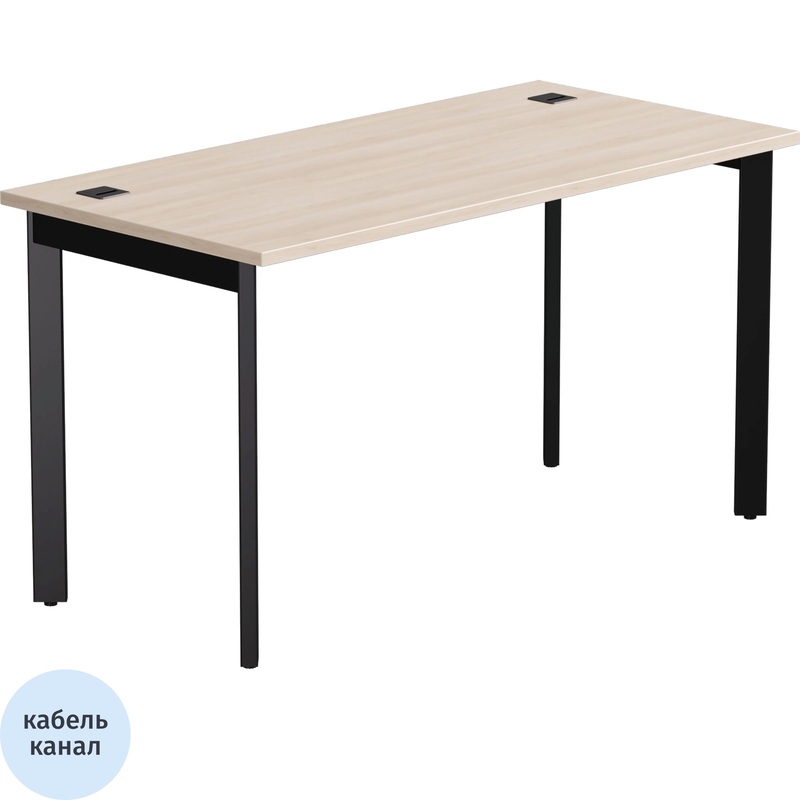 Изображение товара Стол прямой EVO 254S003DY9005 дуб соната и чёрный 1380x670x755 мм