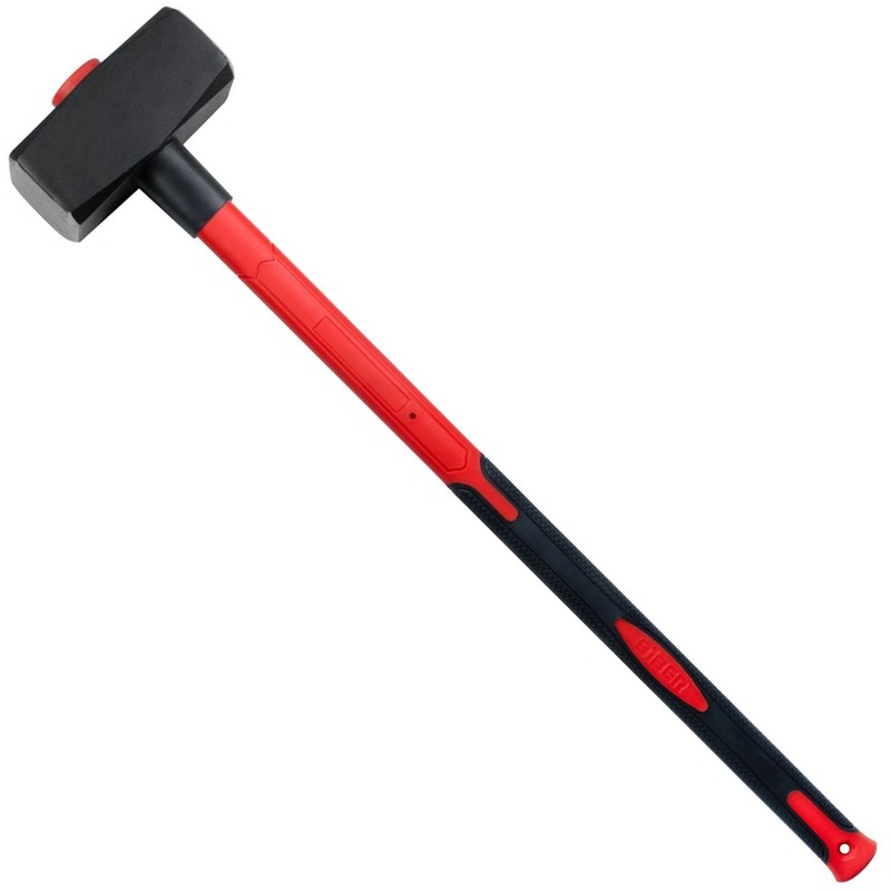 Изображение товара Кувалда слесарная Бибер Профи 85187 с фибергласовой обрезиненной рукояткой 8 кг (тов-223375)