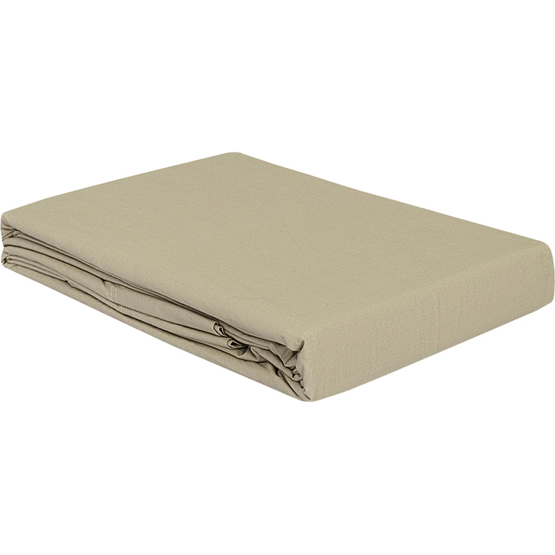Изображение товара Простыня на резинке Tkano Essential 160x200 см бежевая из хлопка