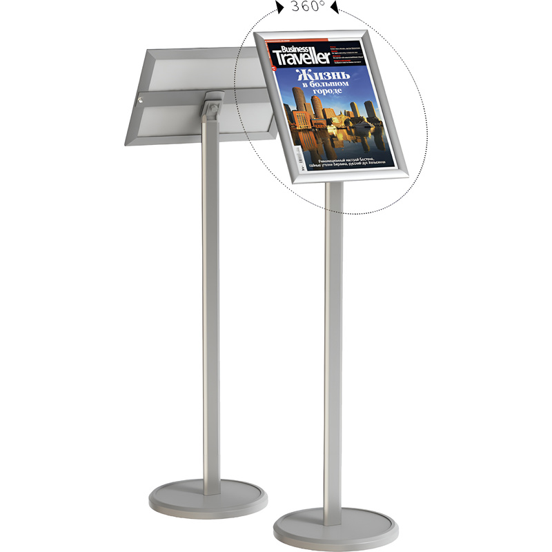 Изображение товара Стойка информационная напольная Attache А3 высота 128 см с клик-рамкой