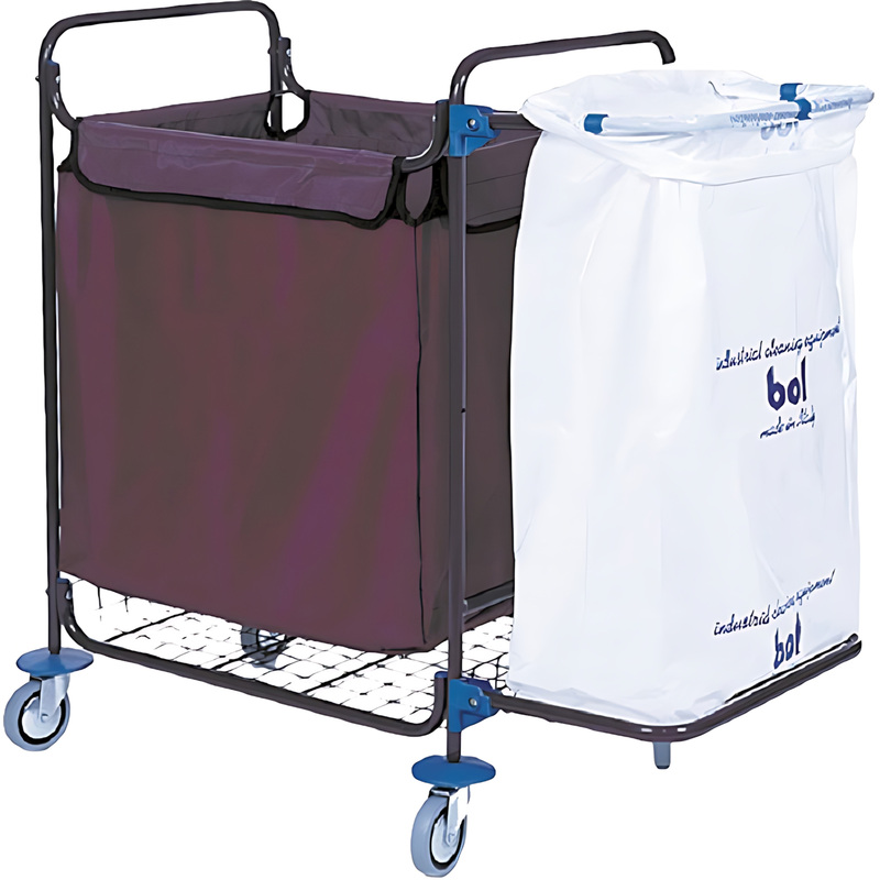 Изображение товара Тележка для сбора белья и мусора Тандем 95.117 с металлической основой и вместительными мешками