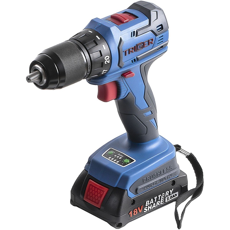 Изображение товара Дрель-шуруповёрт аккумуляторный Trigger 20111 бесщёточный 18В