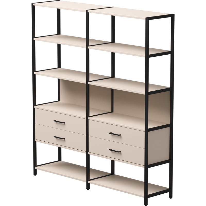 Изображение товара Стеллаж для документов EVO 254ST7GU9005 кашемир чёрный 1635x385x1840 мм