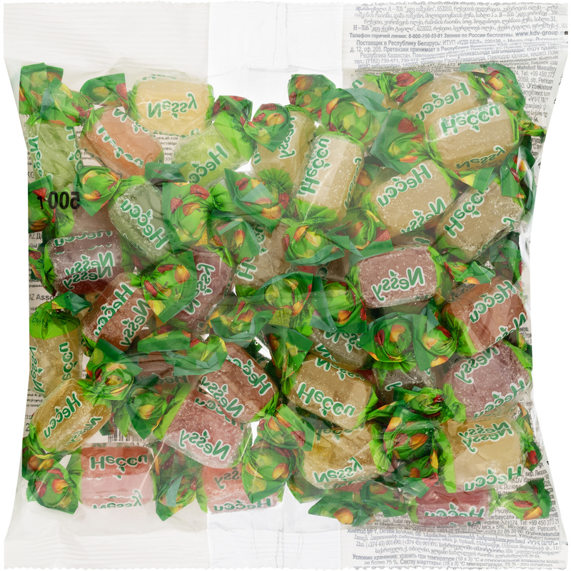Изображение товара Конфеты Несси Яшкино 500г жевательные фруктовые с натуральными красителями
