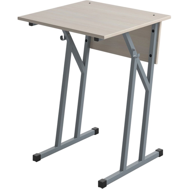 Изображение товара Парта одноместная Комус Мебель дуб шамони светлый/серый рост 6