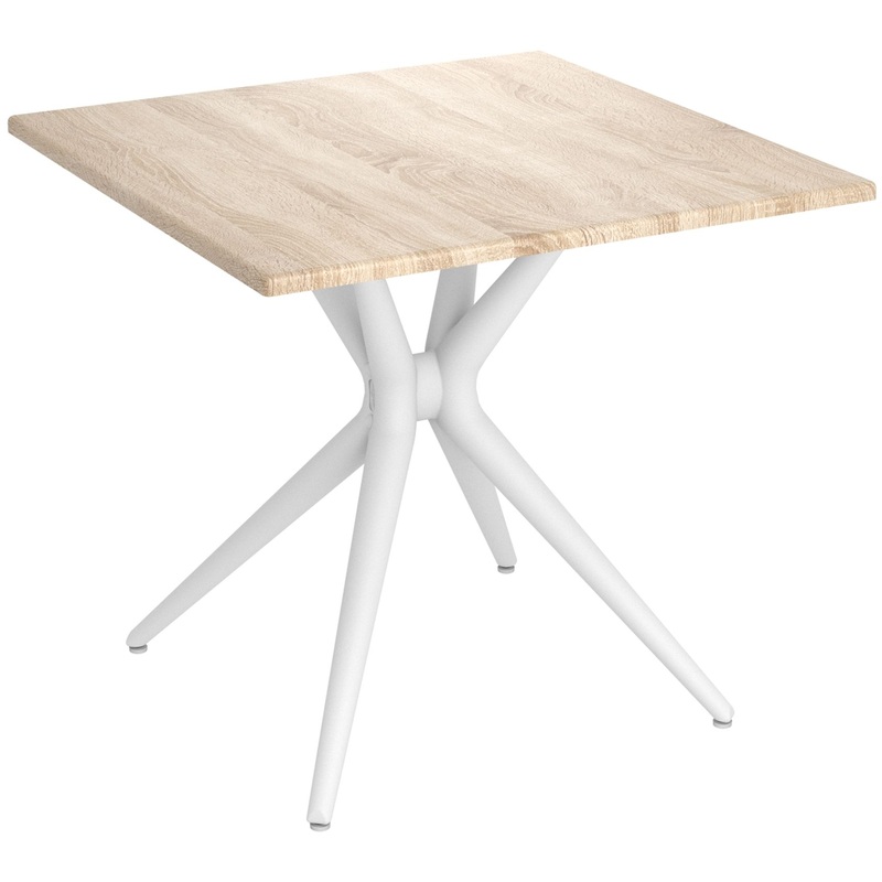 Изображение товара Обеденный стол Sheffilton SHT-TU30/TT квадратный белый 83.5x83.5 см высота 76 см