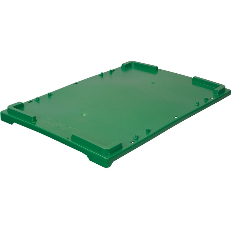 Изображение товара Крышка морозостойкая зеленая для универсальных ящиков 600х400х20 мм
