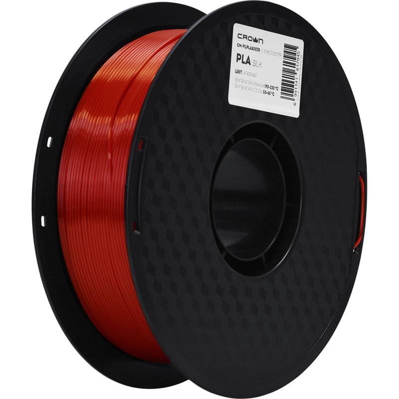 Изображение товара Пластик PLA Crown Micro красный 1.75 мм для 3D-принтера 1 кг