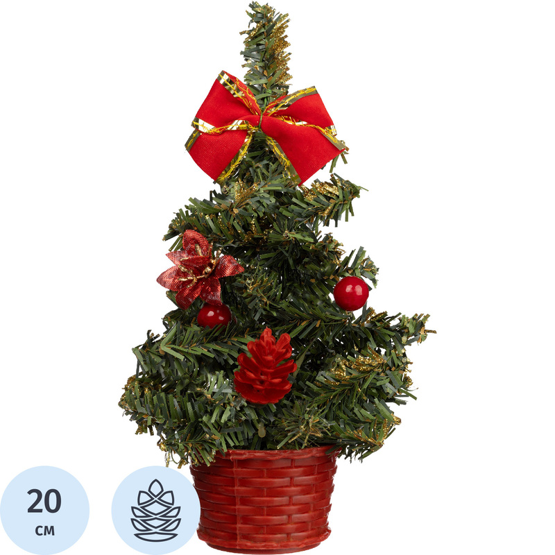 Изображение товара Ёлка искусственная новогодняя Remeco Collection настольная с украшениями 20 см (237274)