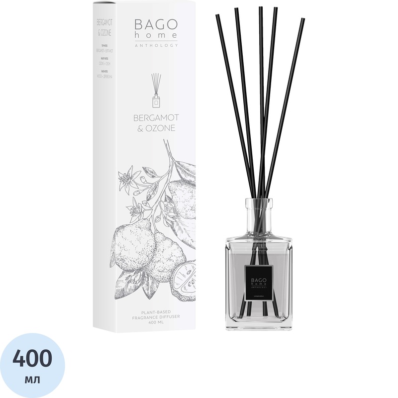 Изображение товара Аромадиффузор Bago Home Бергамот и озон 400 мл