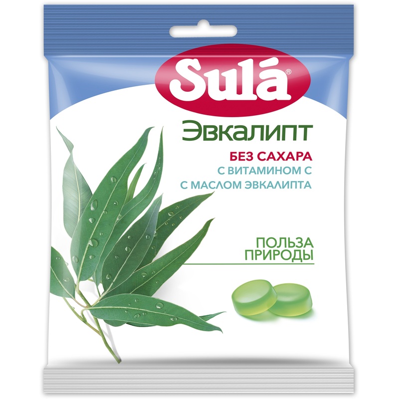 Изображение товара Леденцы Sula Эвкалипт без сахара 60 г