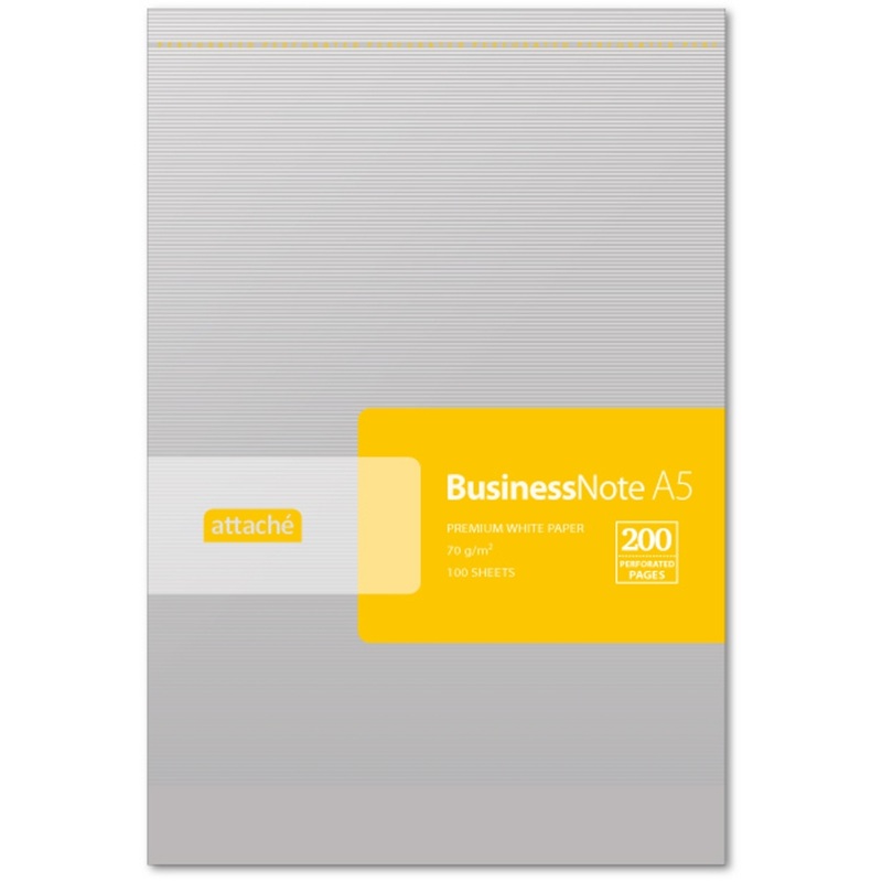 Изображение товара Блокнот Attache Микроперфорация А5 100 листов серебристый без линовки на склейке (143х212 мм)
