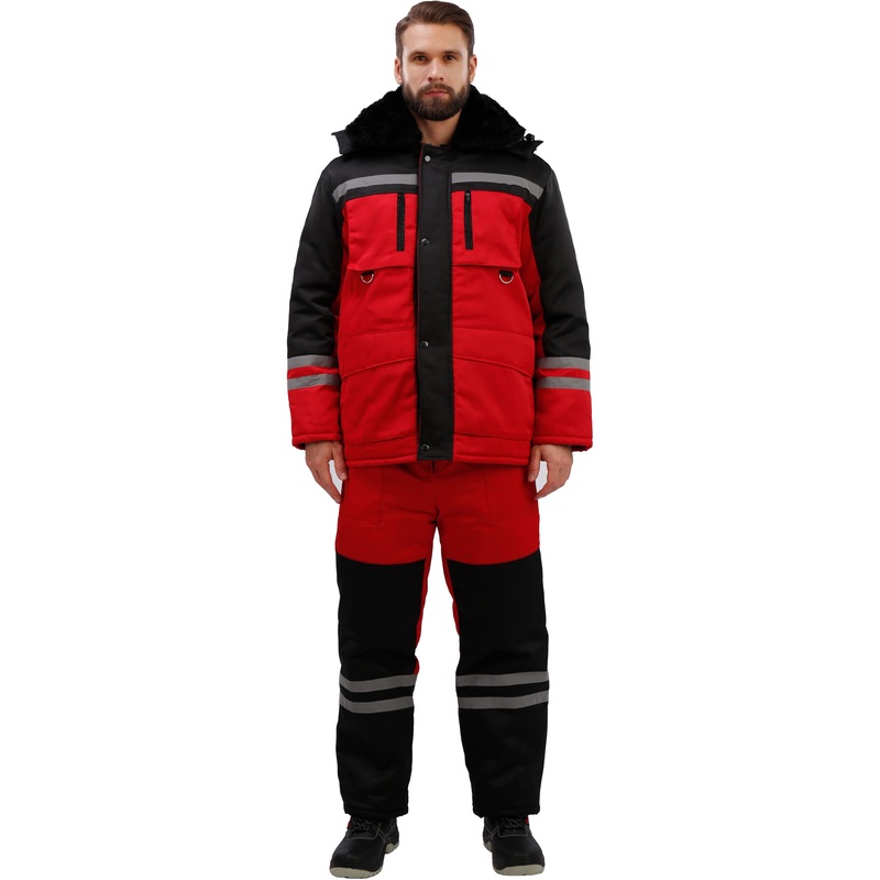 Изображение товара Зимний рабочий мужской костюм з03-КПК с СОП, утепленный, водоотталкивающий