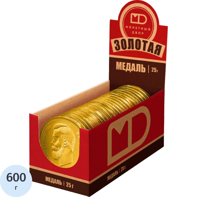 Изображение товара Конфеты шоколадные Медали России 25 г 24 шт в упаковке