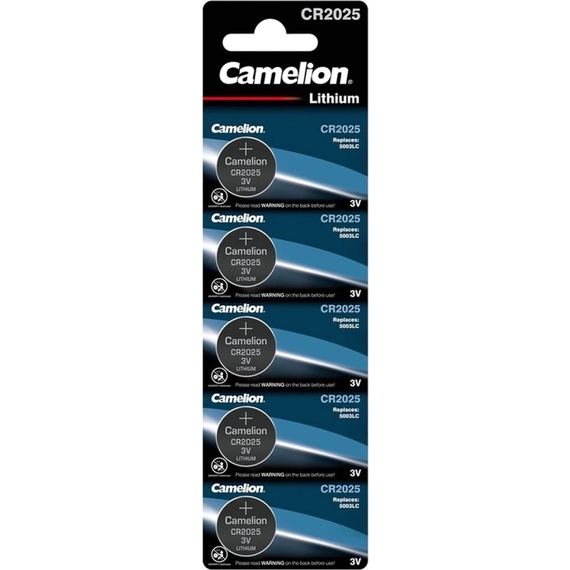 Изображение товара Батарейки CR2025 Camelion 5 штук в упаковке литиевые 3 В