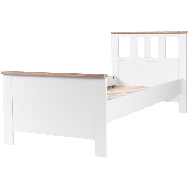 Изображение товара Кровать односпальная ясень белая в стиле Прованс с ортопедическим основанием