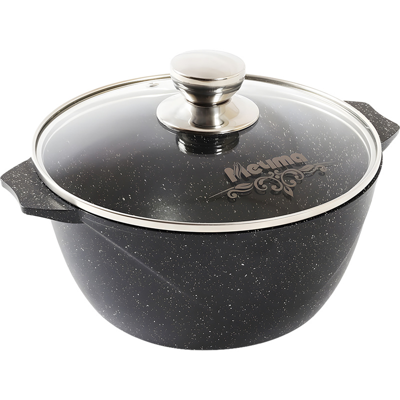 Изображение товара Кастрюля Мечта Гранит black Induction Pro 2 л алюминий с крышкой