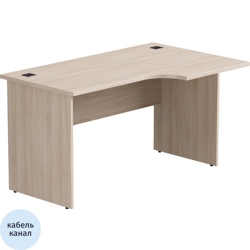 Изображение товара Эргономичный рабочий стол EVO 254S113DY правый дуб соната 1380х870х755 мм
