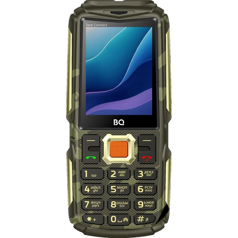 Изображение товара Мобильный телефон BQ 2430L Tank Connect зелёный/золотистый