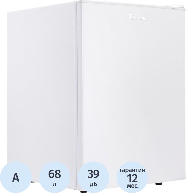 Изображение товара Холодильник однокамерный Tesler RC-73 белый компактный экономичный
