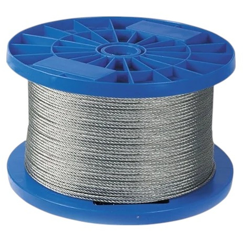 Изображение товара Стальной оцинкованный трос Металлсервис DIN 3055 8 мм 100 м